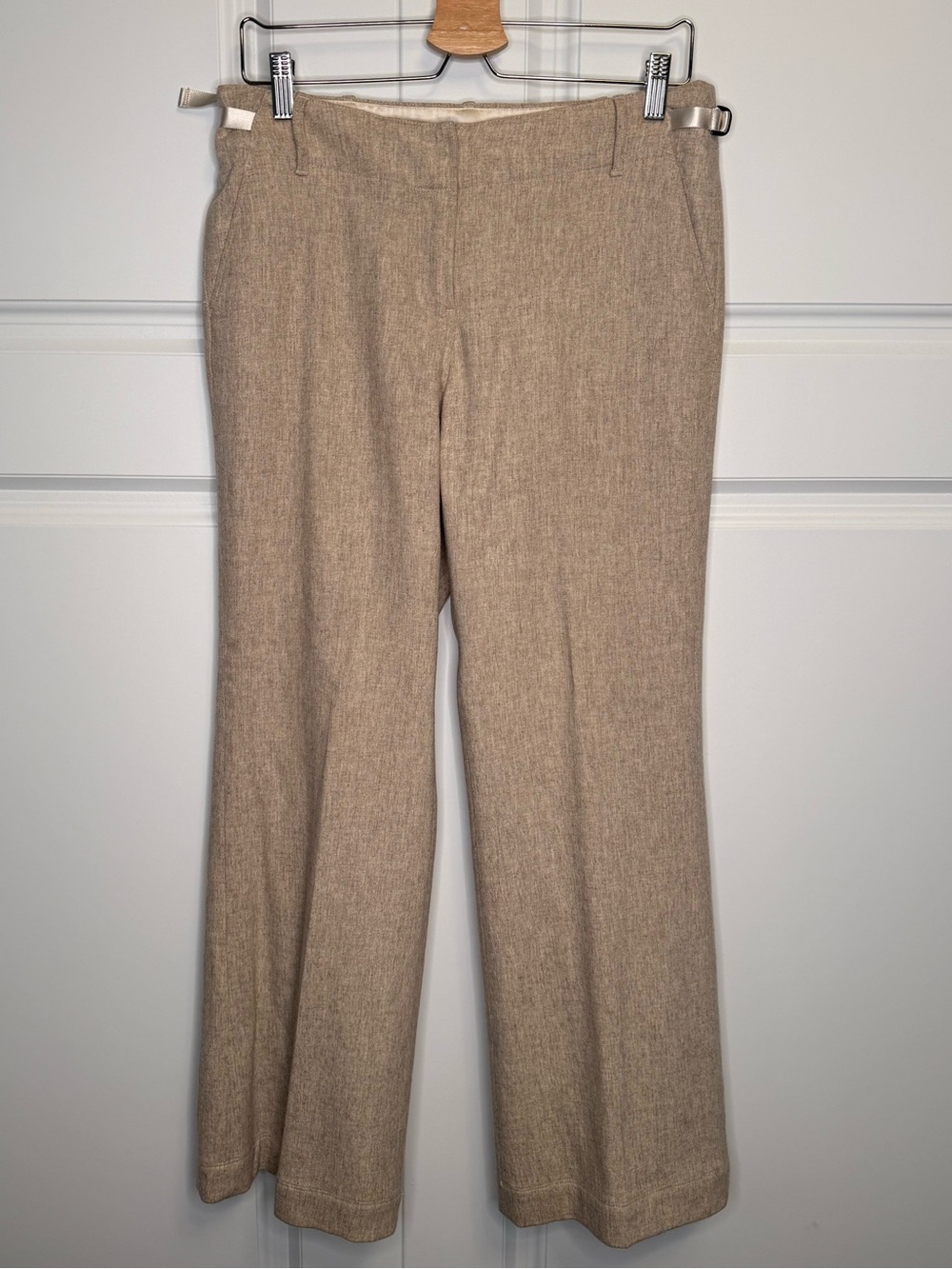 Ann Taylor Petites Wool Blend Wide Leg Trouser Pants 8P
